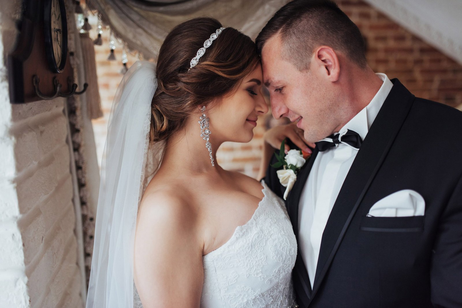 Wedding couple during a photo shoot